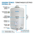 Termotanque Escorial ESC-45L 45 Litros Superior